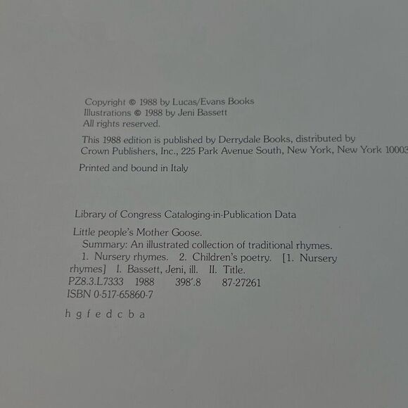 Little People’s Mother Goose, Vintage Hardcover Book, Nursery Rhyme Compilation - Picture 4 of 11